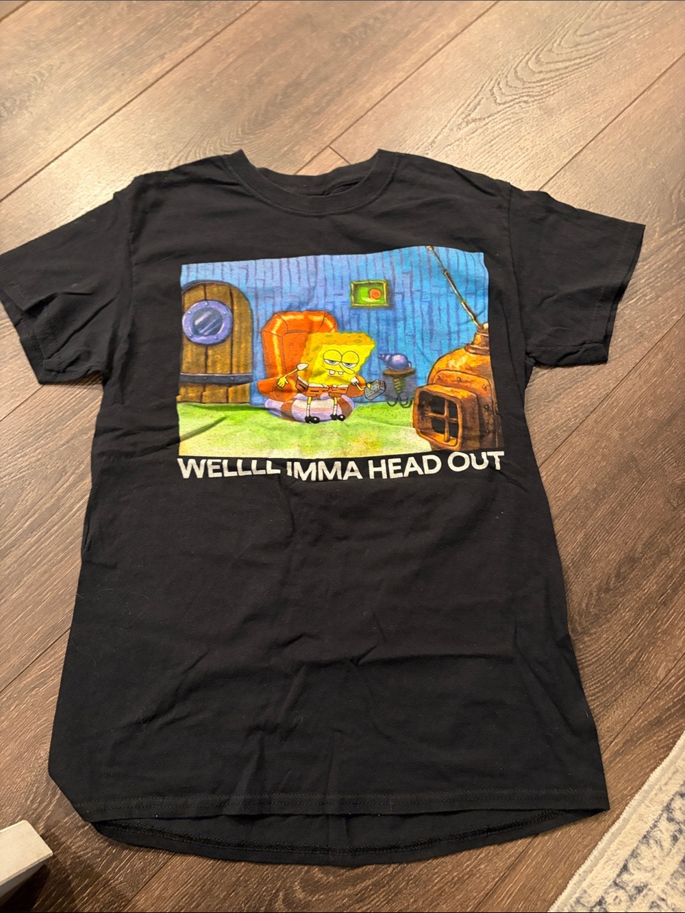 Nickelodeon Black SpongeBob 'Wellll Imma Head Out' Graphic Tee